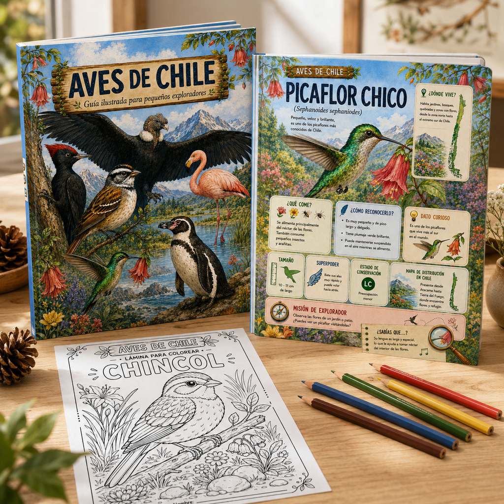 Aves de Chile - Guía ilustrada para pequeños exploradores