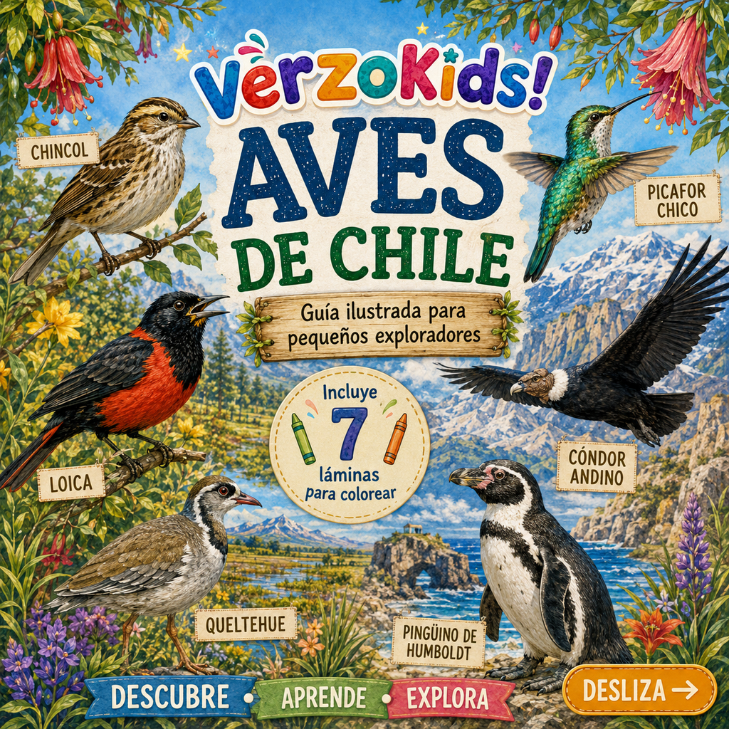 Aves de Chile - Guía ilustrada para pequeños exploradores