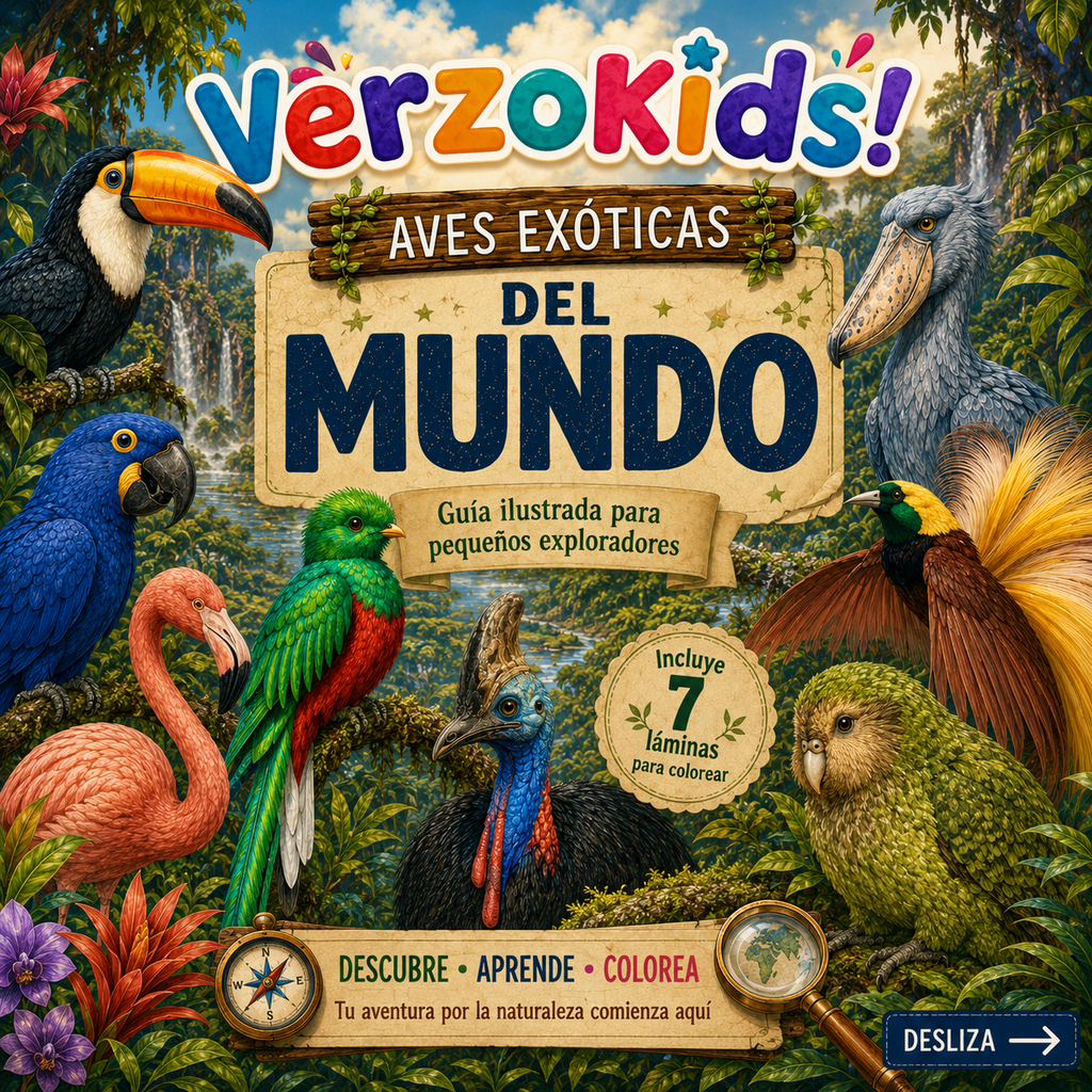 Aves exóticas - Guía ilustrada para pequeños exploradores