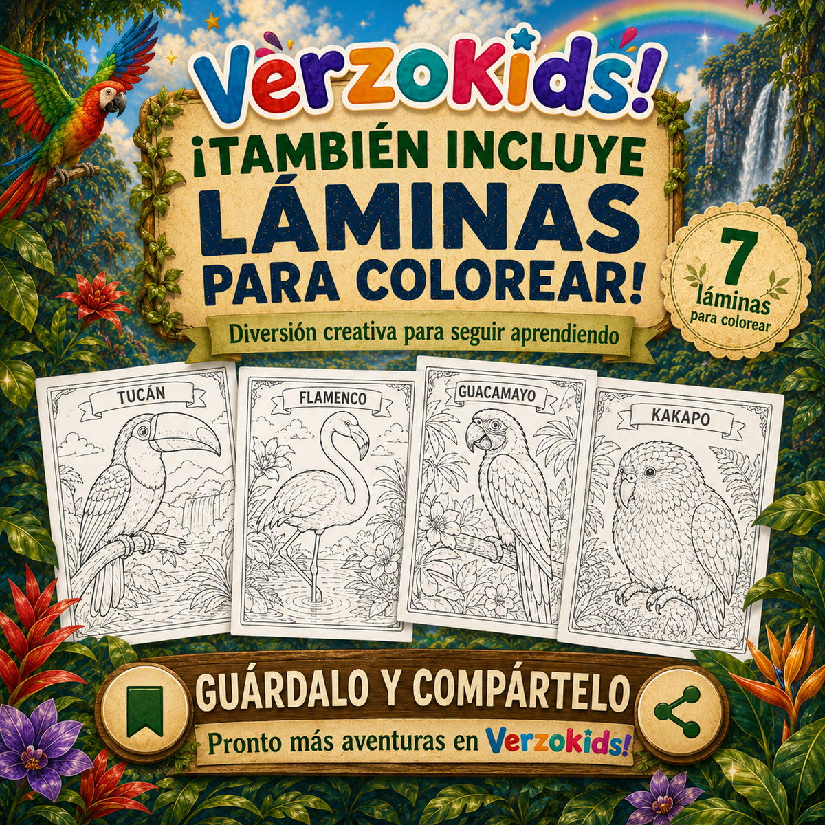 Aves exóticas - Guía ilustrada para pequeños exploradores