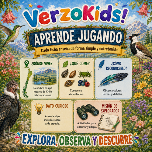 Aves de Chile - Guía ilustrada para pequeños exploradores